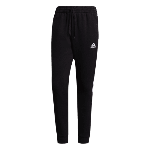 Black-White, adidas 3 Stripe Fleece Men's Pants Img 5 | SportsPower