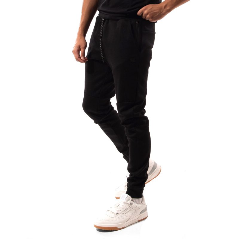 RMB1018 BLK Russell 20Athletic 20Typhoon 20Mens 20Trackpants detailed 20side web